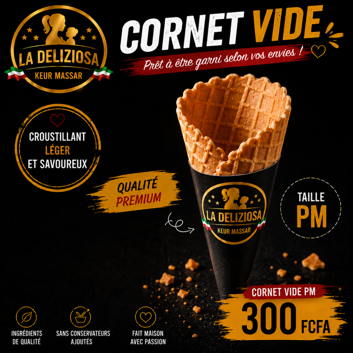 Cornet vide PM
