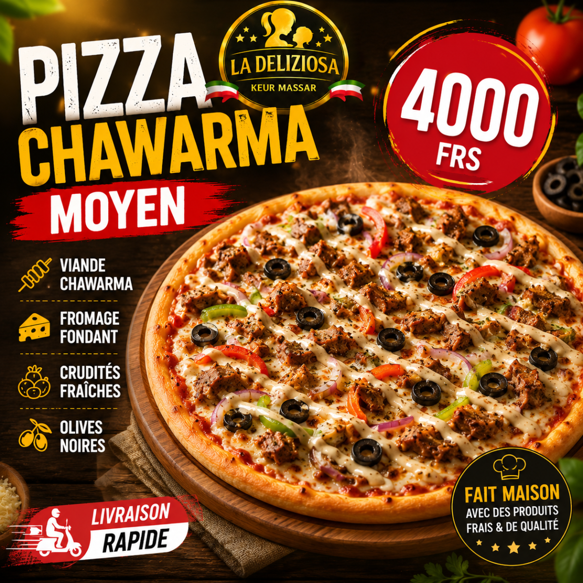 PIZZA CHAWARMA MOYEN